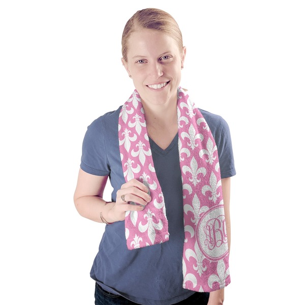Fleur De Lis Sport Towel - Exercise use - Model