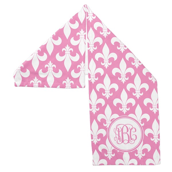 Fleur De Lis Sports Towel Folded - Both Sides Showing