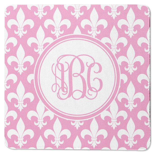 Fleur De Lis Square Coaster Rubber Back - Single