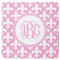 Fleur De Lis Square Rubber Backed Coaster (Personalized)