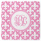 Fleur De Lis Square Rubber Backed Coaster (Personalized)
