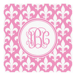 Fleur De Lis Square Decal - Large (Personalized)