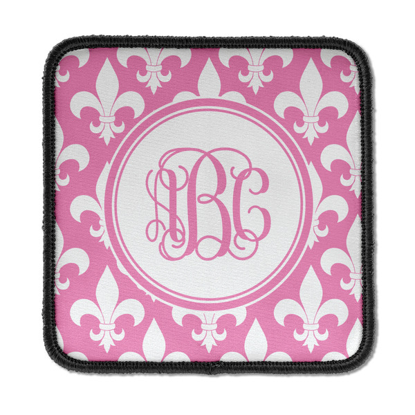 Custom Fleur De Lis Iron On Square Patch w/ Monogram