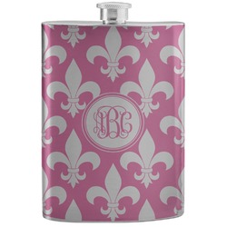 Fleur De Lis Stainless Steel Flask (Personalized)