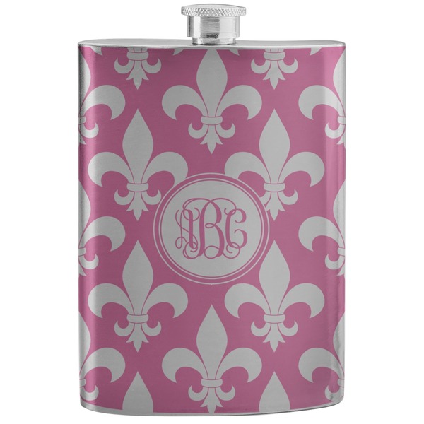 Custom Fleur De Lis Stainless Steel Flask (Personalized)
