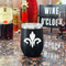 Fleur De Lis Stainless Wine Tumblers - Black - Single Sided - In Context
