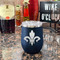 Fleur De Lis Stainless Wine Tumblers - Navy - Single Sided - In Context