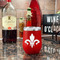 Fleur De Lis Stainless Wine Tumblers - Red - Double Sided - In Context