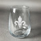 Fleur De Lis Stemless Wine Glass - Front/Approval