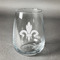 Fleur De Lis Stemless Wine Glass - Engraved