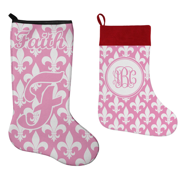 Fleur De Lis Stockings - Side by Side compare