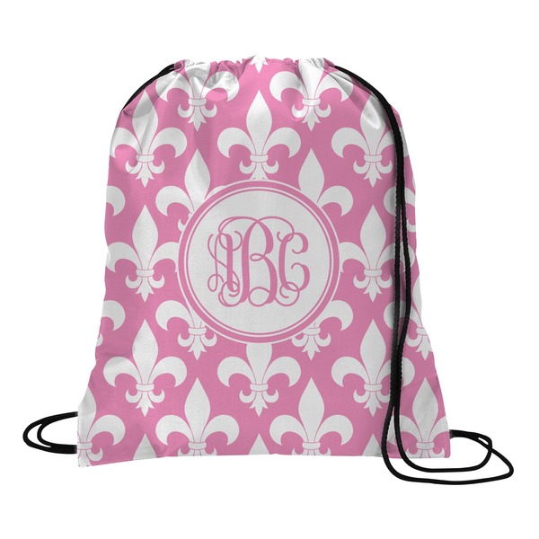 Custom Fleur De Lis Drawstring Backpack (Personalized)