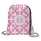Pink Fleur De Lis Drawstring Backpack