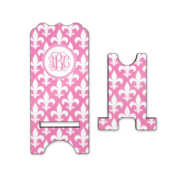 Fleur De Lis Stylized Phone Stand - Front & Back - Small