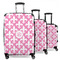 Fleur De Lis 3 Piece Luggage Set - 20" Carry On, 24" Medium Checked, 28" Large Checked (Personalized)