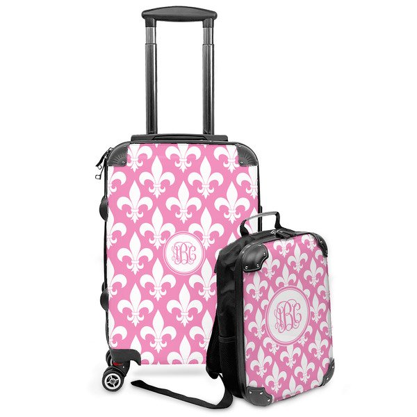 Custom Fleur De Lis Kids 2-Piece Luggage Set - Suitcase & Backpack (Personalized)