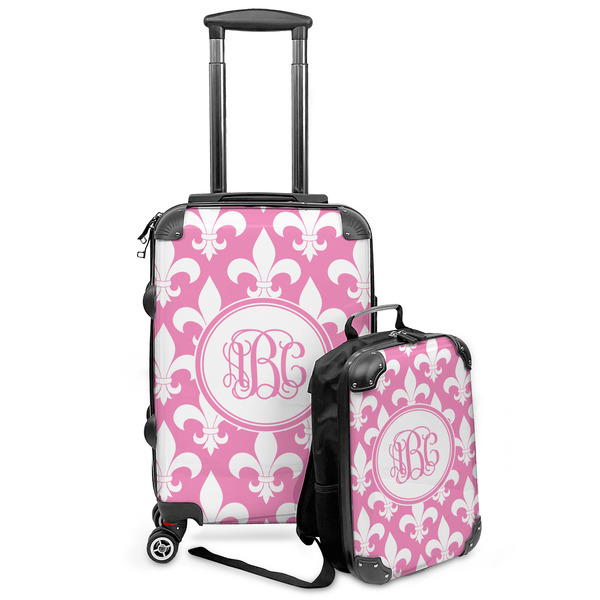 Custom Fleur De Lis Kids 2-Piece Luggage Set - Suitcase & Backpack (Personalized)