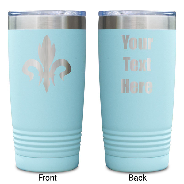 Fleur De Lis Teal Polar Camel Tumbler - 20oz -Double Sided - Approval
