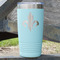 Fleur De Lis 20 oz Stainless Steel Tumbler - Teal - Double Sided (Personalized)