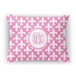 Fleur De Lis Rectangular Throw Pillow Case - 12"x18" (Personalized)