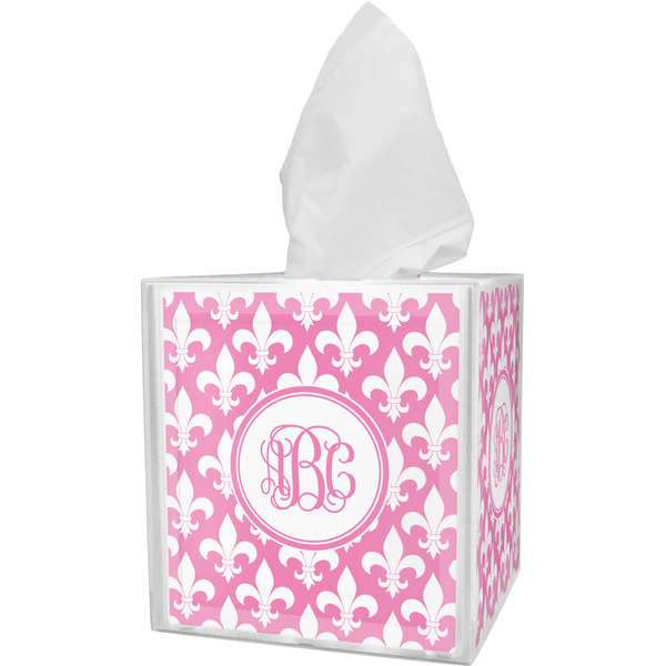 Custom Fleur De Lis Tissue Box Cover (Personalized)