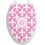 Fleur De Lis Toilet Seat Decal - Elongated (Personalized)