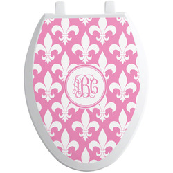 Fleur De Lis Toilet Seat Decal - Elongated (Personalized)