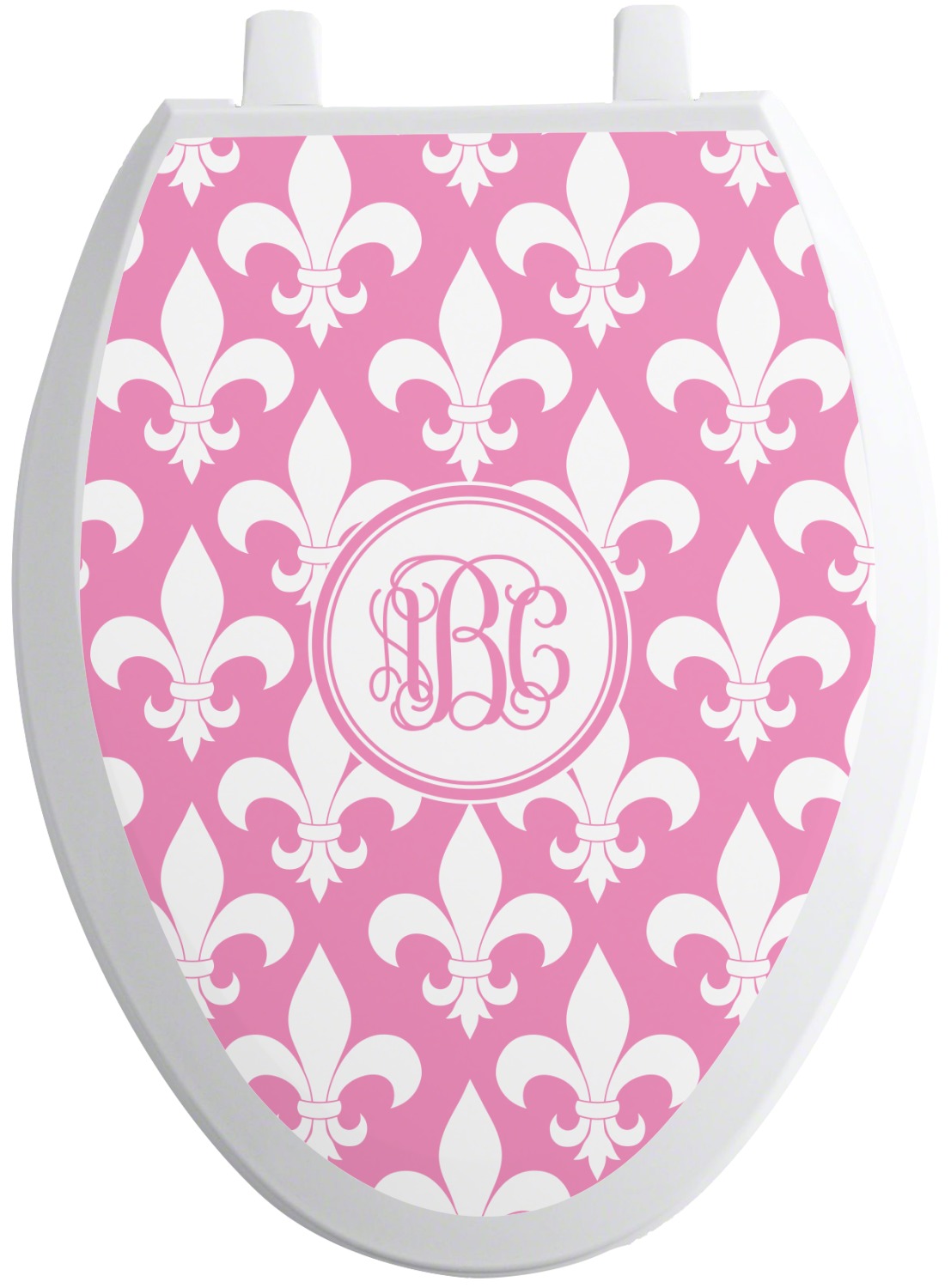 Fleur De Lis Toilet Seat Decal (Personalized) YouCustomizeIt