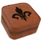 Fleur De Lis Travel Jewelry Boxes - Leather - Rawhide - Angled View