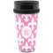 Pink Fleur De Lis Travel Mug (Personalized)