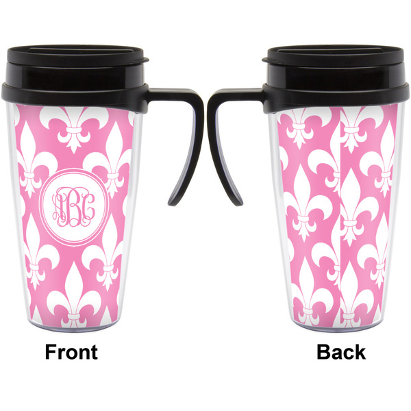 Fleur De Lis Travel Mug with Black Handle - Approval