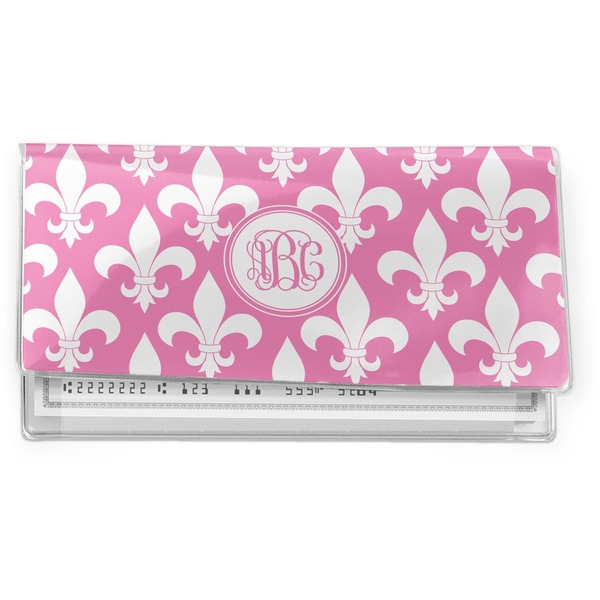 Custom Fleur De Lis Vinyl Checkbook Cover (Personalized)