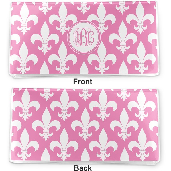 Fleur De Lis Vinyl Check Book Cover - Front and Back