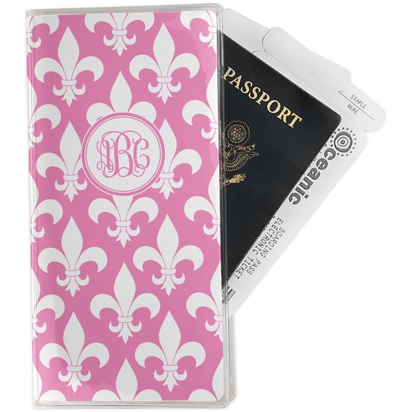 Custom Fleur De Lis Travel Document Holder