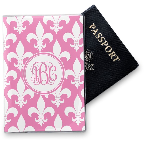 Custom Fleur De Lis Vinyl Passport Holder (Personalized)