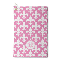 Fleur De Lis Waffle Weave Golf Towel (Personalized)