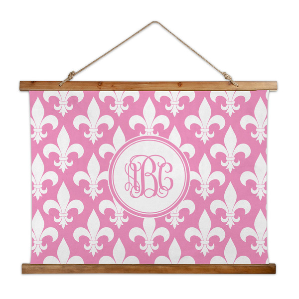 Custom Fleur De Lis Wall Hanging Tapestry - Wide (Personalized)
