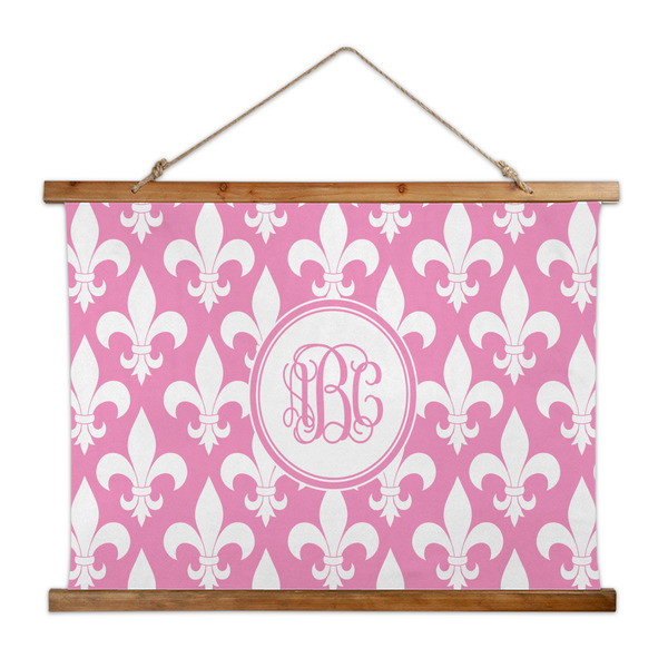 Custom Fleur De Lis Wall Hanging Tapestry - Wide (Personalized)