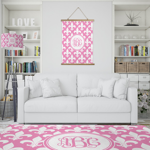 Fleur De Lis Wall Hanging Tapestry - Portrait - IN CONTEXT