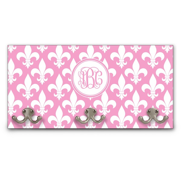 Custom Fleur De Lis Wall Mounted Coat Rack (Personalized)