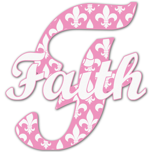 Custom Fleur De Lis Name & Initial Decal - Up to 18"x18" (Personalized)