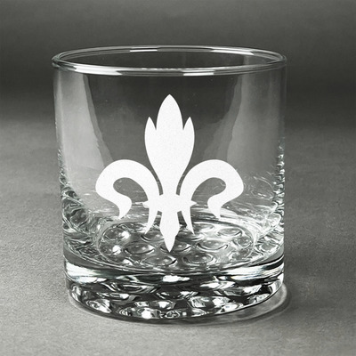Fleur De Lis Whiskey Glass - Engraved (Personalized)