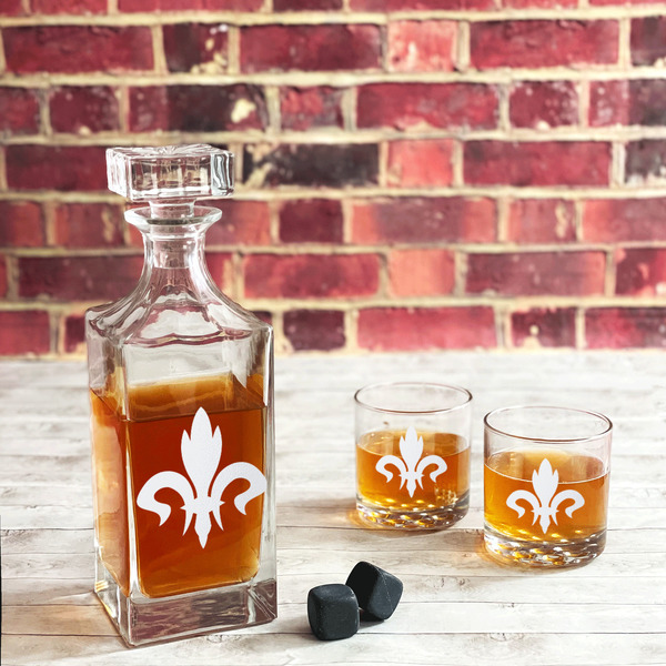 Fleur De Lis Whiskey Glass - In Context
