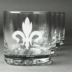 Fleur De Lis Whiskey Glasses (Set of 4)