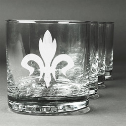 Fleur De Lis Whiskey Glasses (Set of 4)