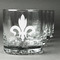 Fleur De Lis Whiskey Glasses (Set of 4)