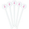 Fleur De Lis White Plastic 5.5" Stir Stick - Fan View
