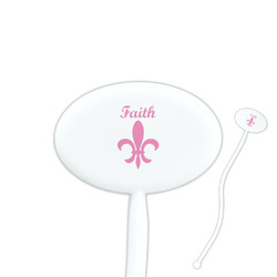 Fleur De Lis Oval Plastic Stir Sticks (Personalized)