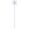 Fleur De Lis White Plastic Stir Stick - Single Sided - Square - Single Stick