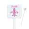 Fleur De Lis Square Plastic Stir Sticks - Single Sided (Personalized)